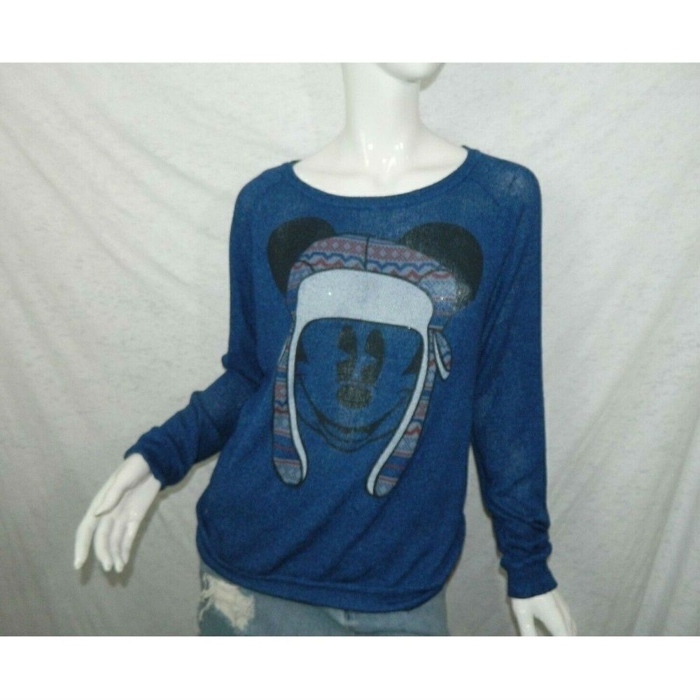 Disney Parks Mickey Mouse Crewneck Sweater Sz L